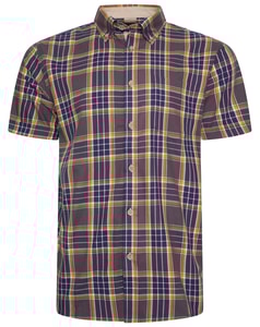 KAM Lässiges Karohemd Marineblau